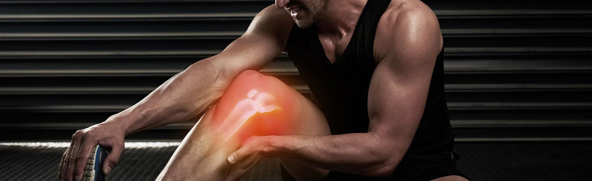 ilustração joelho inflamado